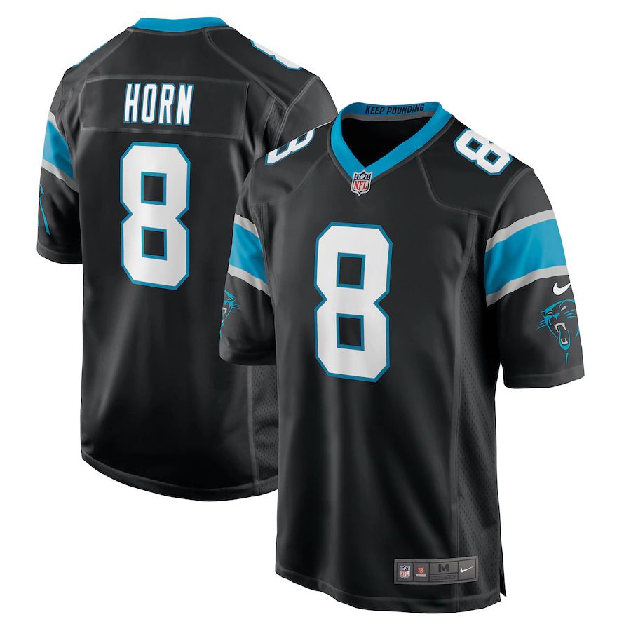 Men Carolina Panthers #8 Jaycee Horn Nike Black Game Player NFL Jersey->carolina panthers->NFL Jersey